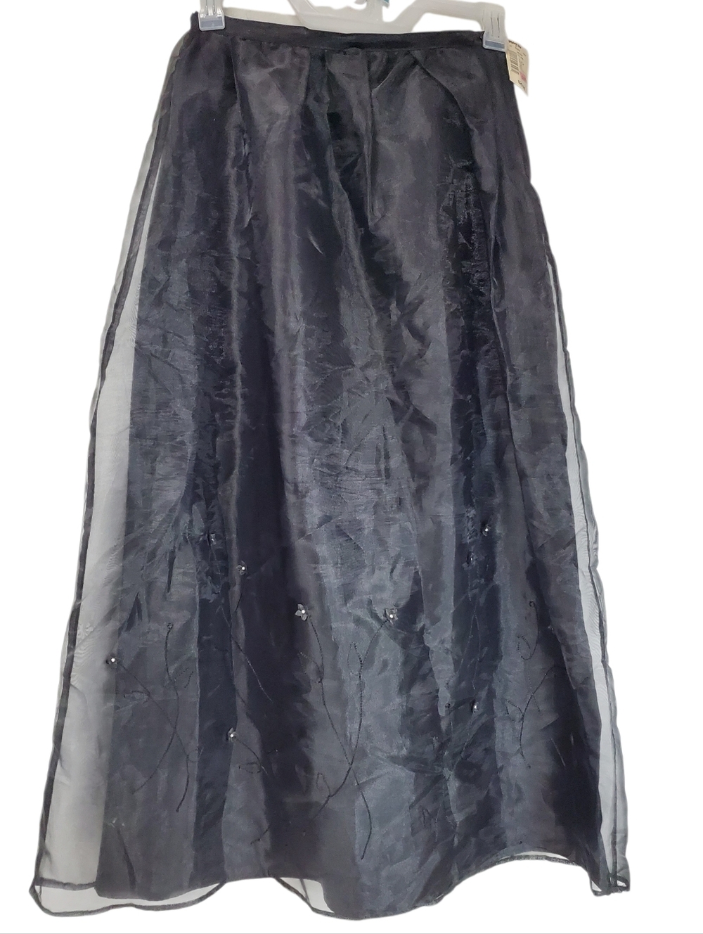 Wards Y2K Sheer Chiffon Skirt Black Whimsygoth Fairycore Prom Dark Angel Medium